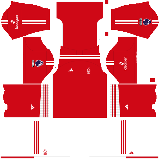 Nottingham Forest FC DLS Kits & Logo 202526 DLS Kit